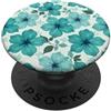 Floral Aesthetic Flower Botanical Gifts Fiori verdi tenui floreali Aqua Botanical PopSockets PopGrip Adesivo