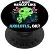Axolotl Breeds Animal Cute Axolotls Dona Mi piace molto Axolotls Ok Amante degli animali Carino GFP Axolotl PopSockets PopGrip Adesivo