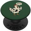 Clucky Moo Farm Humor Co Divertente Moo Pollo Mucca Fattoria Animale Umorismo Uomini Donne Bambini 2 PopSockets PopGrip Adesivo