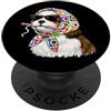 Vintage Retro Knitting Cute Lover Women Shih Tzu Dog Granny - Filato quadrato per uncinetto, per amanti dell'uncinetto PopSockets PopGrip Adesivo