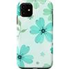 Floral Aesthetic Flower Botanical Gifts Custodia per iPhone 11 Motivo floreale verde menta