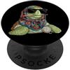 Vintage Retro Knitting Cute Lover Women Sea Turtle Ocean Granny Square Crochet Yarn Crochet Lover PopSockets PopGrip Adesivo