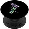 Dragonfly Watercolor Nature Women Girls Libellule Acquerello Insetti Fauna Selvatica Natura Libellula PopSockets PopGrip Adesivo