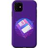 Retro PC Computer 80s Vaporwave Memorabi Custodia per iPhone 11 Vaporwave 80s Memorabilia Retro 3.5 Floppy Disc