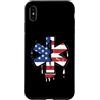 Paint Dripping Patriotic 4th of July US Custodia per iPhone XS Max Paramedico EMT Primo soccorritore SME Bandiera Americana USA Drip