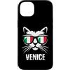 Venice Italy Proud Apparel Co Custodia per iPhone 14 Plus Venezia Bandiera Italia Divertente Gatto Italiano Vacanze Souvenir