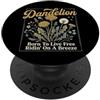 Country Western Cowgirl Dente di leone nato per vivere libero equitazione su un brezza PopSockets PopGrip Adesivo