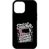 Exhausted Teacher Summer Vacation Humor Custodia per iPhone 12 Pro Max Richiede una ricarica estiva a batteria scarica per insegnanti