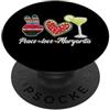 Funny Cinco De Mayo Peace Love Margarita Pace Amore Margarita Bevanda messicana PopSockets PopGrip Adesivo