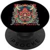 TOKYO WAVES Oni Mask Designs Hannya Oni Mask Devil Yokai - Maschera giapponese con tatuaggio demone PopSockets PopGrip Adesivo