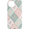 Floral Aesthetic Flower Botanical Gifts Custodia per iPhone 15 Plus Motivo a scacchi pastello Cottagecore Tea Fiori di campo Floreale