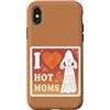 Modernes Damen t-shirt Herren Geburtstag Custodia per iPhone X/XS I Love Hot Moms Boho T-Shirt Uomo Donna Frase Divertente