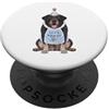 Labrador Retriever Puppy Lover PS Festa di compleanno di Black Labrador Retriever Let's Pawty PopSockets PopGrip Adesivo