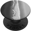 Sea Beach Aerial Grafica monocromatica con vista drone Ocean Wave PopSockets PopGrip Adesivo