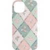 Floral Aesthetic Flower Botanical Gifts Custodia per iPhone 14 Motivo a scacchi pastello Cottagecore Tea Fiori di campo Floreale