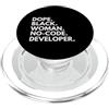 Dope No-code Developer Career Culture Dope Black Woman Sviluppatore senza codice Ingegnere afroamericano PopSockets PopGrip per MagSafe