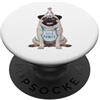 Pug Puppy Lover PS Pug Let's Pawty Festa di compleanno amante dei cani PopSockets PopGrip Adesivo