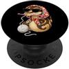 Vintage Retro Knitting Cute Lover Women Ball Python Snake Granny Square Crochet Yarn Crochet Yarn Crochet PopSockets PopGrip Adesivo
