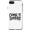 dolceSenso URBAN Custodia per iPhone SE (2020) / 7/8 COME TI SOFFRO testo nero