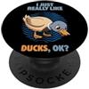 Duck Breeds Waterfowl Animal Cute Ducks Mi piacciono davvero le anatre Ok Waterfowl Animal Saxony Duck PopSockets PopGrip Adesivo