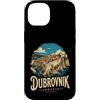 Croatia Souvenir Gift Custodia per iPhone 14 Vintage Dubrovnik Croazia viaggio souvenir regalo punto di riferimento