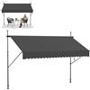 Froadp - Tenda da sole a morsetto, con bracci articolati, per balcone