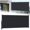 UISEBRT Tenda laterale allungabile 120 x 300 cm - Tenda da sole per balcone, protezione visiva, tenda a parete, protezione solare e dal vento per terrazza, balcone, giardino, Antracite