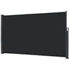 LZQ Tenda da Sole Laterale Retrattile, Paravento Avvolgibile Esterno, Anti UV Antivento Protezione Privacy Frangivista per Balcone, Giardino, Terrazzo, Veranda - Nero - 200x300 cm