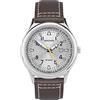 Sekonda Men's 42mm Pilot Style Quartz Watch with Analogue Display Date Window and Leather Strap 50m Water Resistant