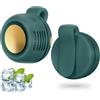 CLIUNT Mini ventilatore elettrico senza pale, portatile, silenzioso, a 3 velocità, con clip su vita e collo, ricaricabile, piccolo ventilatore elettrico da viaggio per esterni, viaggi, ufficio (verde)