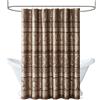 Madison Park, lussuose tende da doccia in finta seta jacquard, modello Bellagio, colore tortora transitorio, per bagno, 72 x 72 cm, beige, 72 x 72 cm, marrone
