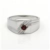 Artik Jewels Anello In Argento Sterling 925 Con Gemma Di Granato Naturale Per Uomo AJ784