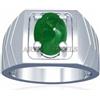 Artik Jewels Anello In Argento Sterling 925 Con Gemma Di Onice Verde Naturale Per Uomo AJ738