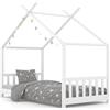 vidaXL Struttura letto per bambini in pino massiccio bianco 70 x 140 cm