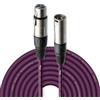 Stagg Alta Qualità Plug Cavo per Microfono XLRf to XLRm, 10m, Viola