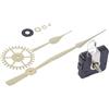 Vootnifig Kit di ricambio per meccanismo di movimento dell'orologio a lancette lunghe, silenzioso al quarzo, per orologi da parete grandi, 50-60 cm, riparazione fai da te (oro 1)