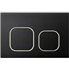 Mendorio Placca di Comando per WC, Compatibile con Geberit Sigma, UP300, UP320 - Piastra Doppio Scarico 243x163 mm Opaca - Completa di Set Leve di Scarico e Telaio di Montaggio (Nero)