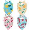 EXPAWLORER Set di bandane rinfrescanti per cani, confezione da 4 bandane hawaiane per cani, collare rinfrescante estivo, gilet refrigerante per animali domestici, bavaglino istantaneo con grazioso
