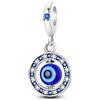 The Charmery Ciondolo greco contro il malocchio in argento 925, compatibile con ciondoli Pandora, Trollbeads, Chamilia, Biagi e molti altri braccialetti con ciondoli del Regno Unito.
