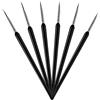 GENSMILE Pennelli per nail art design Pennelli per rivestimento - 6 pennelli per unghie in 3 dimensioni Set di penne per pittura, penna per eyeliner in acrilico per disegnare design per unghie fai-da-te