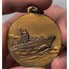 MEDAGLIA REGIA NAVE ANDREA DORIA FIOR DI CONIO BRONZO DORATO UNC RARA