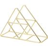 TOYANDONA Porta Tovaglioli Triangolare in Metallo Oro Organizer Portatovaglioli Da Tavolo Compatto E Salvaspazio Per Cucina E Ufficio Fermatovaglioli Resistente E Decorativo