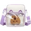 Generico Borsa a tracolla trasparente per bambini a forma di simpatico giocattolo per ragazzi e ragazze borsa a tracolla o borsa a mano (Purple One Size)