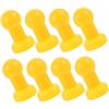 FRCOLOR 8 Pezzi Cappucci per Tubi del Trampolino in Plastico Giallo, Facile Installazione e Aspetto Bello per Riparazione e Fissaggio della Rete di Sicurezza