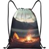 Generic Zaino con Coulisse Camping Sportiva Zainetto Pieghevole Drawstring Backpack Grande capacità Borsa con Coulisse per Unisex Viaggi Spiaggia