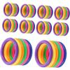 GATHINESS 60 Pezzi Anelli in Plastico per Gioco delle Bottiglie Design Ergonomico, Leggeri e Sicuri, Accessori per Party Toss Game e Carnevali