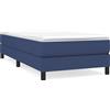 vidaXL Letto a molle con materasso blu 100x200 cm in tessuto