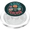 ESOL Globe And Grammar ESOL Teacher Insegnante di lingue Educatore multilingue PopSockets PopGrip per MagSafe