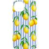 Preposh Custodia per iPhone 14 Plus Limone Azzurro Strisce Preppy Estetica Estetica Carino