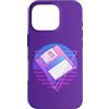 Retro PC Computer 80s Vaporwave Memorabi Custodia per iPhone 16 Pro Vaporwave 80s Memorabilia Retro 3.5 Floppy Disc